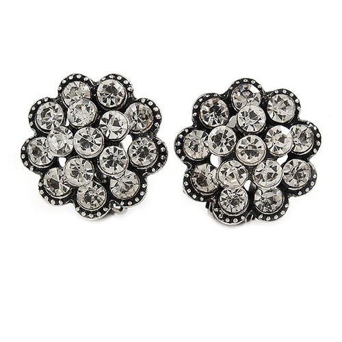 Orecchini clip floreali - orecchini,