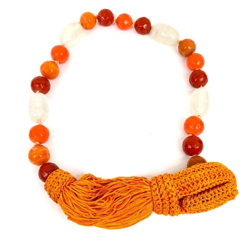 Collana con pietre vetro - con,