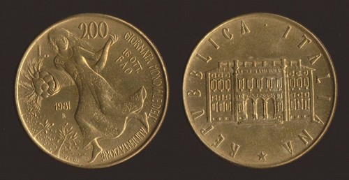200 lire 1981 giornata - 1981,