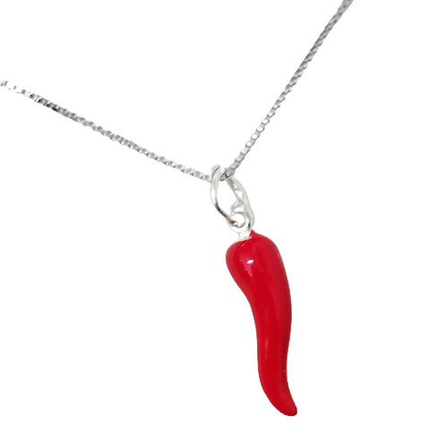 Collana cornetto corno rosso - cornetto,