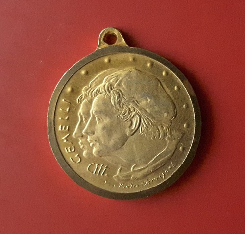 Medaglia zodiaco gemelli - medaglia,