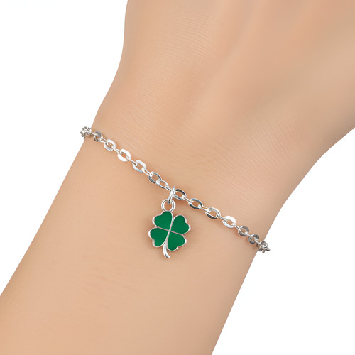 Bracciale con quadrifoglio - bracciale,