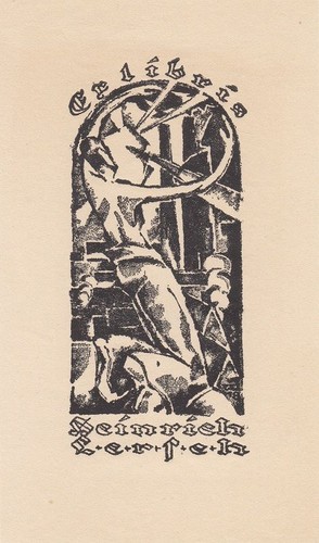 Exlibris bookplate litografia - exlibris,