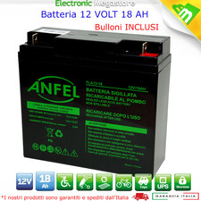 BATTERIA AL PIOMBO AGM RICARICABILE 12V 18Ah ERMETICA GEL TRATTORINO TAGLIA ERBA