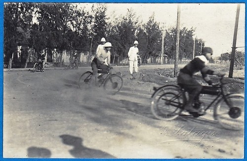 Rppc photo early motorbike - rppc,