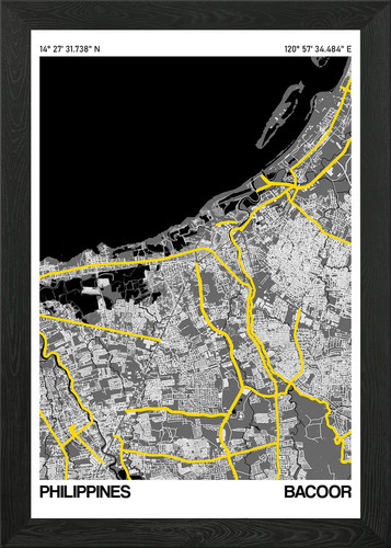 Mappa stradale della città - , di
