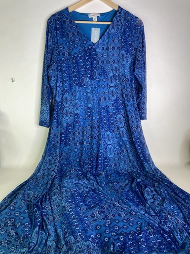 Maxi abito blu manica - , lunga