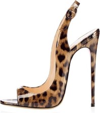 Sandali Con Tacco A Spillo 12 cm Eleganti Punte A Punta E Aperte taglia 44