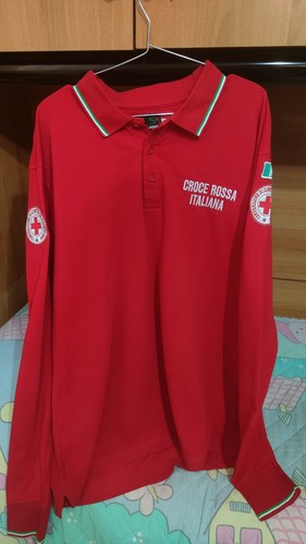 Maglia polo cri croce - cri, rossa