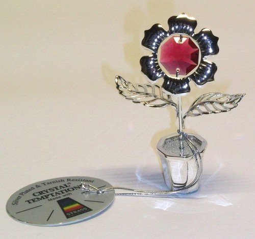 4201 argento fiore rosso - 4201,