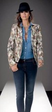 DENNY ROSE GIACCA blazer fantasia fiori MARRONI o AZZURRI art. 6890 introvabile
