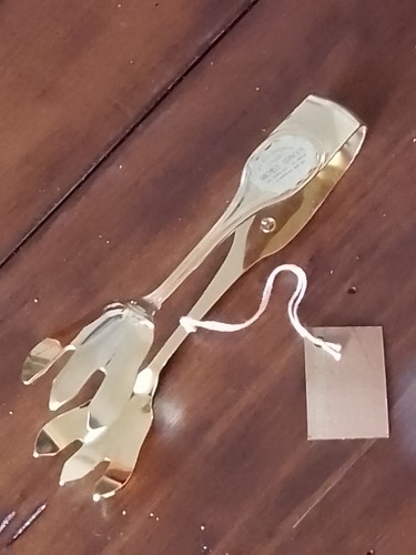 Pinza prendi ghiaccio placcata