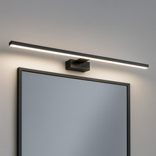 Lampada Specchio Bagno LED 12W 4000K Luce Naturale Bianco Nero
