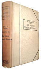 FLORIAN " Delitti contro la Libertà " 1°Ediz. - Diritto Codice Penale Criminale
