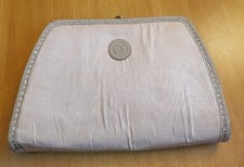 Pochette da sera Trussardi in seta con rifiniture in camoscio