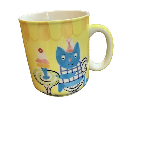 Tazza gatto gattino gialla