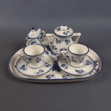 Servizio Da Caffè Ceramica La Settimello Tema Fiori Blu Vintage Anni '60