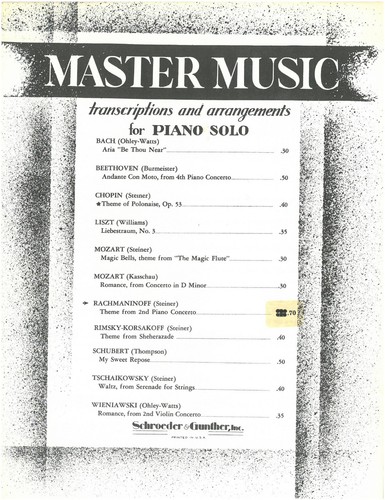 Rachmaninoff - , (arr.