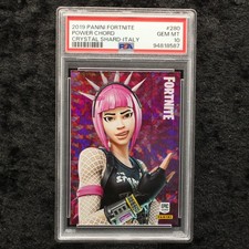 Panini Fortnite Serie 1 PSA 10 Power Chord #280 Crystal Shard Italy Epic Cards