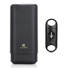Galiner portasigari humidor da viaggio stile fibra di carbonio portasigari in legno con taglierina