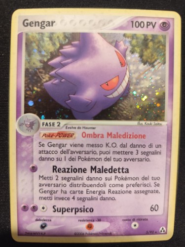 Carta pokémon psa gengar - carta,