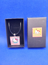 Ciondolo quadrato in vetro vintage Sanrio HELLO KITTY aspetto fisheye giapponese RARO