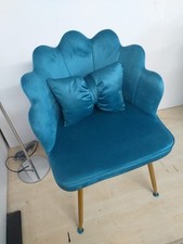 sedie poltroncina conchiglia compreso cuscino fiocco   imbottite in tessuto vell