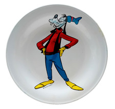 PIATTO LISCIO IN PLASTICA DURA ANNI 70 PIPPO GOOFY WALT DISNEY ICSOMELE LUSSO
