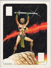 FABIO CIVITELLI - BOZZETTO ORIGINALE PER CARTE DA GIOCO NUVOLE PARLANTI