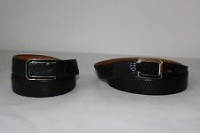 2 cinture Testoni Milano nere di Coccodrillo Taglia 100/40