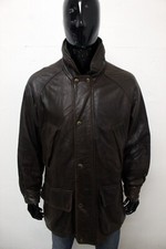 Giubbotto NAUTICA Taglia 40 Uomo Pelle Giubbino Invernale Jacket Coat Man Logo