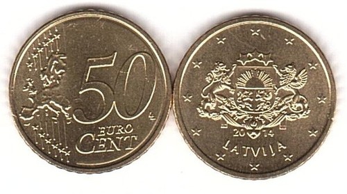 Latvia cent 2014 unc - 50,