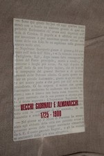 Vecchi giornali e almanacchi