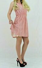 Abito donna elegante taglia xs m silvian heach pizzo rosa senza maniche estate