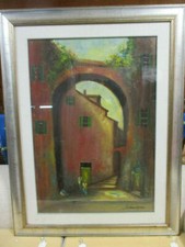 Quadro - Olio Su Tela - Rustico - Firmato: Campagna