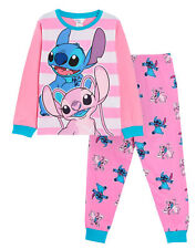 Pigiama bambina Lilo & Stitch bambino angelo lunghezza intera pjs set t-shirt pantaloni lounge 