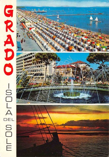 Cartolina grado spiaggia - cartolina,