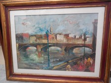 QUADRO EMANUELE CAPPELLO 50X70 FIRMATO POSTIMPRESSIONISMO CORNICE CM 95X75