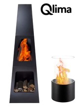 BRACIERE DA GIARDINO QLIMA FFW1036 + CAMINETTO BIOETANOLO FFB017 IN OMAGGIO