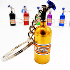 PORTACHIAVI Auto Bombola NOS Turbo CONTENITORE Pillole Metallo Oro IDEA REGALO