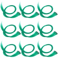  12 pezzi Estensioni per capelli verdi Estensioni per capelli colorati