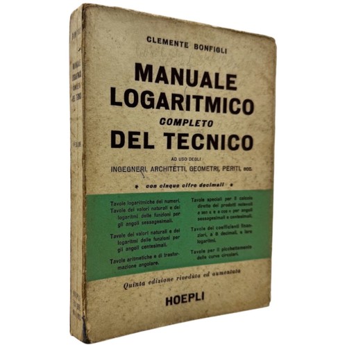 Manuale logaritmico hoepli - manuale,