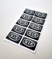 10x KIA 3D Cupola Badge Logo