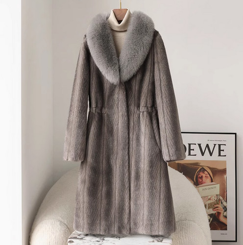 Cappotto donna visone velluto