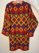 maxi pullover lana Kenzo vintage 1980-90 Maglia pattern rombi Maglione colorato