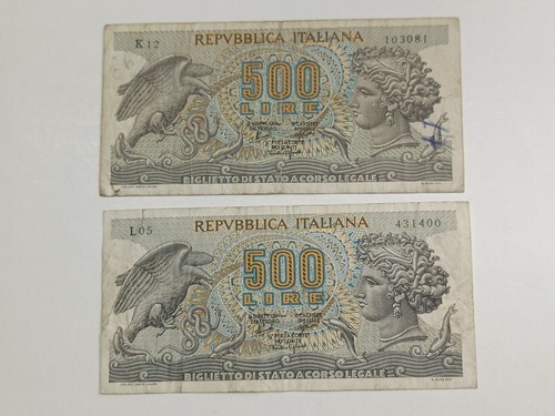 500 lire aretusa - lire, due
