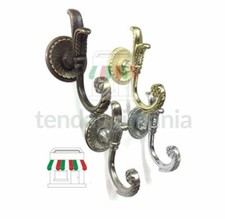 Ferma tenda embrasse reggi tenda gancio parete oro bronzo cromo satinato 85 mm