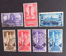 Italia Regno 1931/33 Accademia navale + universitari 2 serie cpl 7 val. usati  
