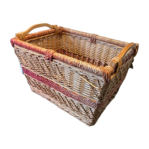 Cesto vimini rattan manici