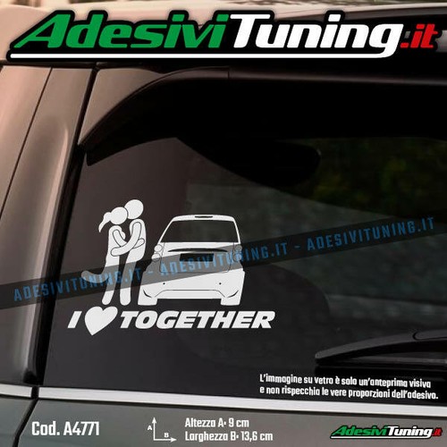 Adesivo love together smart - adesivo,
